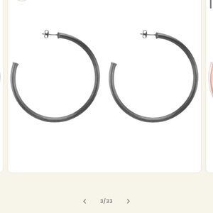 Sheila Fajl Gunmetal Hoops